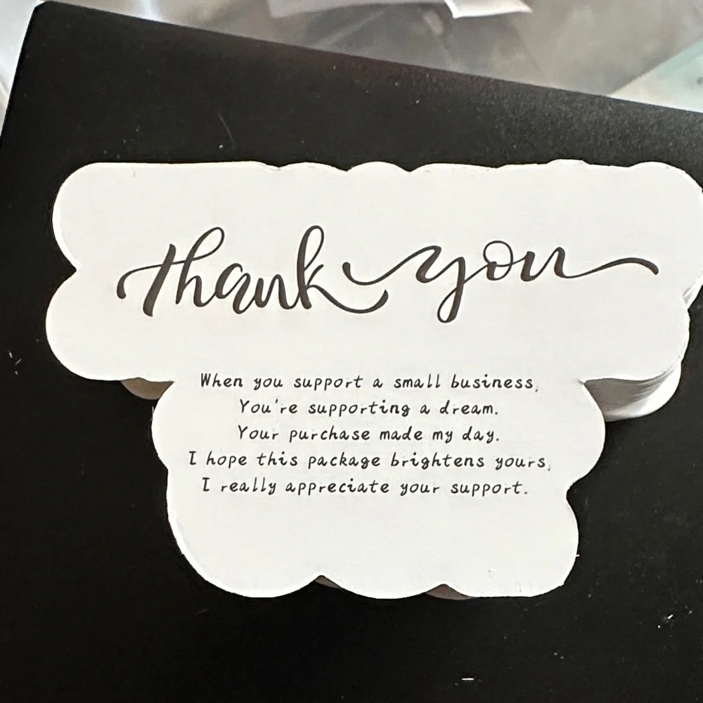 Thank You Cards 50ct Double Sided Splat Style Seller Supplies Shipping Supplies